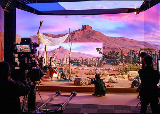 Studio ảo làm phim 7680Hz Nhẹ XR Hd Led Video Wall P1.95 P2.6 P2.5