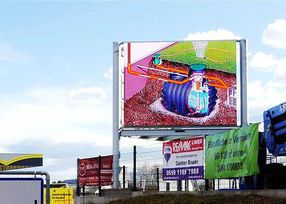 Ngoài trời P10mm Cài đặt cố định 800x1200mm Tủ nhôm chống nước Màn hình LED cho màn hình Led bên ngoài đường phố