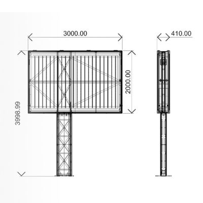 Dễ dàng cài đặt biển hiệu màn hình p6 ngoài trời đường cao tốc bảng quảng cáo kỹ thuật số điện tử dẫn màn hình bảng quảng cáo