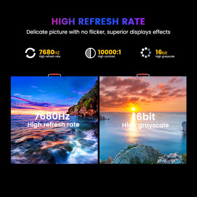 Quảng cáo Bảng LED Màn hình LED Quảng cáo thương mại P6.67 Màn hình LED ngoài trời màu đầy đủ 8000cd / m2 960 * 960mm