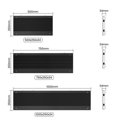 Tấm màn hình LED nội thất tháp nhôm P1.56 P1.95 P2.5 P2.6 P2.9 P3.91, 500x250/750x250/1000x250mm cho Triển lãm & Chiếc màn hình bán lẻ