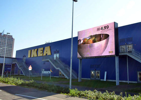 Độ sáng cao Dịch vụ phía trước Dấu hiệu LED đủ màu, Màn hình LED ngoài trời P10 lớn