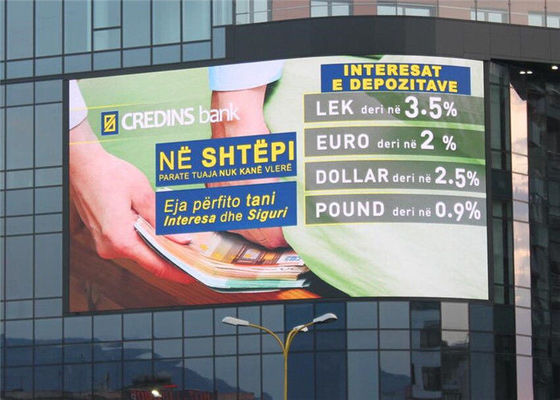 Màn hình LED quảng cáo ngoài trời độ sáng cao Màn hình video cong