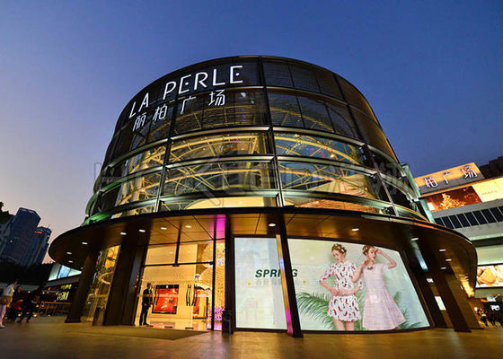 Độ sáng cao LED trong suốt Màn hình hiển thị Video Tường 10 mm Pixel Pitch 5000nits