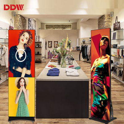 Quảng cáo video kỹ thuật số Màn hình gương LED Trong nhà siêu mỏng di động P1.75 P2 P2.5