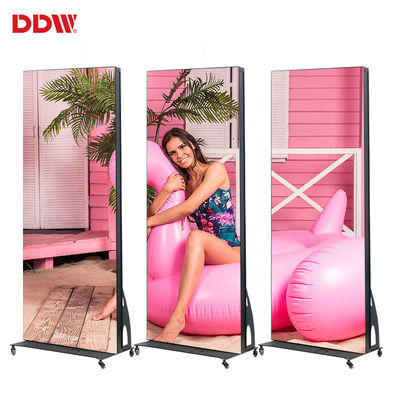 Sàn đứng Di chuyển màn hình quảng cáo video kỹ thuật số thông minh ngoài trời P2.5