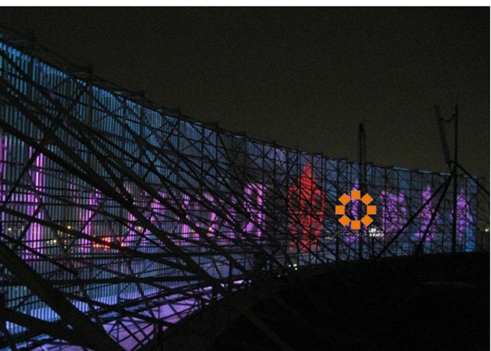 Cho thuê lớn Màn hình LED trong suốt Mềm Ultra Mince Cốc thủy tinh Màn hình Led P12 đủ màu