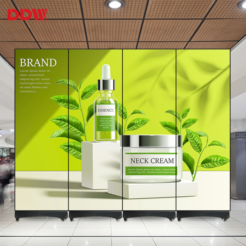 Quảng cáo video kỹ thuật số Màn hình gương LED Trong nhà siêu mỏng di động P1.75 P2 P2.5